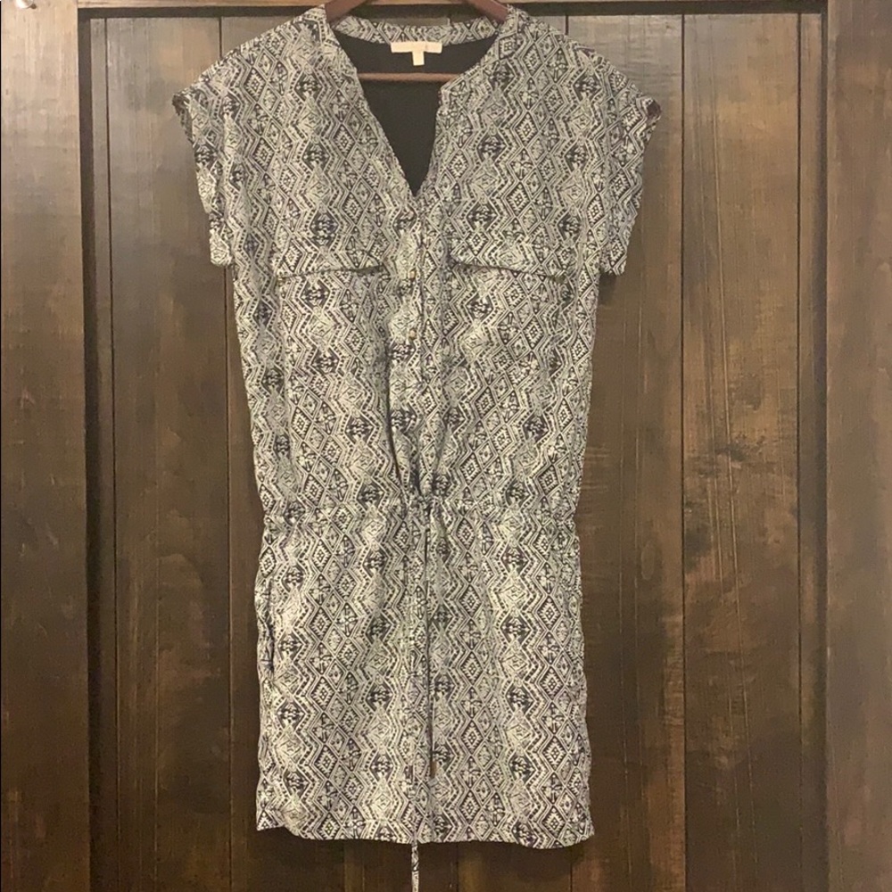 Black and White Geometric Dress
